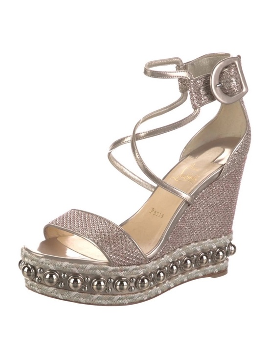 Christian Louboutin Shoes - Christian Louboutin Champagne Chocazeppa
120 Glitter Specchio - Size 40 / US 9